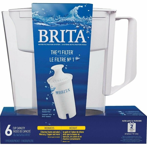 Brita White 6-Cup Water Filter Pitcher 36089